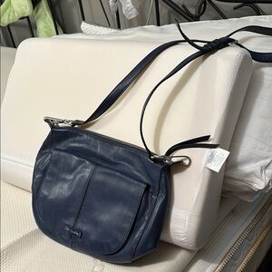 Vera Bradley Navy Leather Blue Crossbody Bag